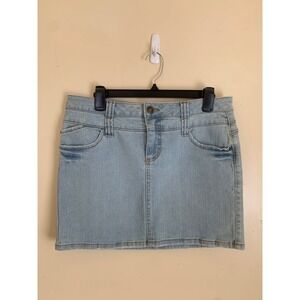 Route 36‎ Denim Clothing Co Light Wash Denim Mini Skirt Women's Size 9/10